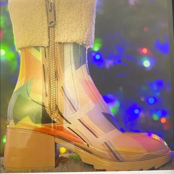 Cape Robbin Women's Colorful Faux Shearling Boots Waterproof NWOB - Size 9 (40) - Picture 6 of 11